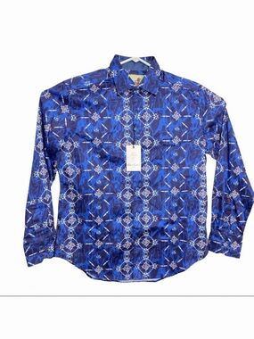 Robert Graham Mens Shirt Medium Classic Fit LS NWT